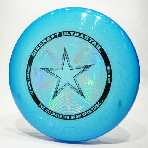 Discraft UltraStar Sportdisc 175g Stock Blue Sparkle Ultimate Frisbee Sport Flying Disc