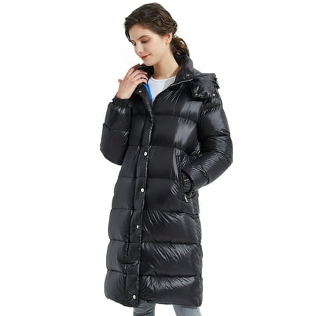 Orolay Women's Shiny Active Coat with Removable Hood Down Jacket
