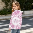 thumbnail image 6 of Tdoqot Girls Tie Dye Fashion Hoodie- Cute Casual Long Sleeve Fall Kids Pullover Sweatshirt Pink Size 5, 6 of 7