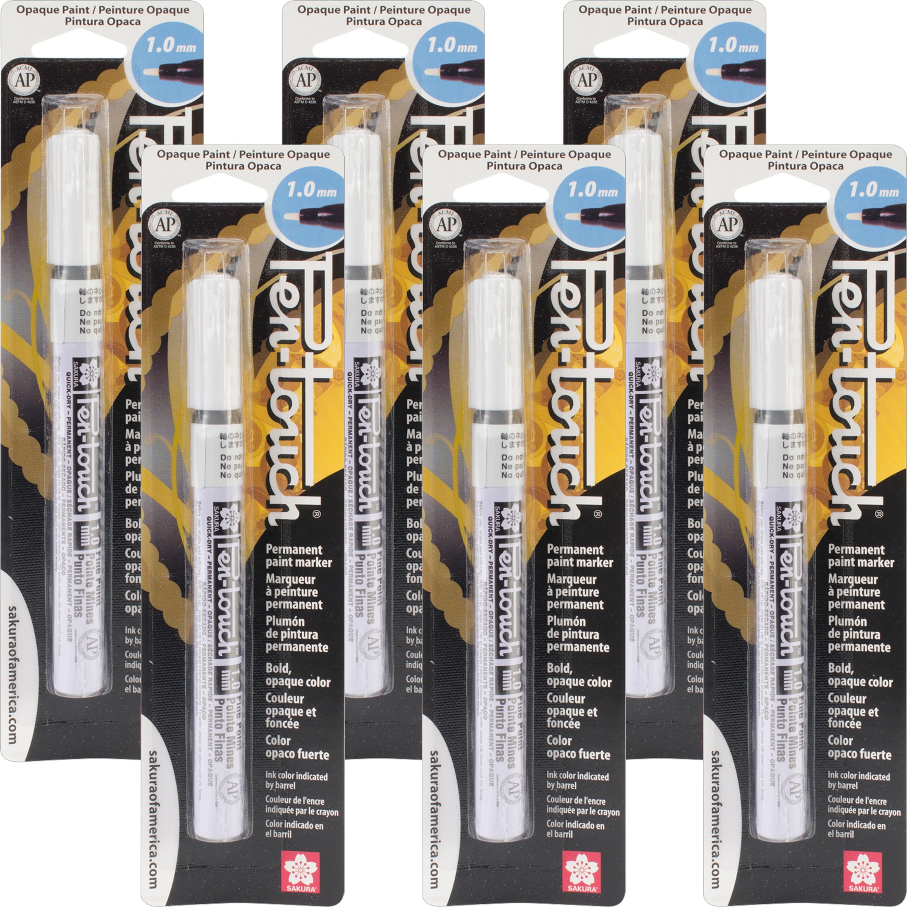 PenTouch Paint Marker Fine Point 1mmWhiteMultipack Of 6 Walmart