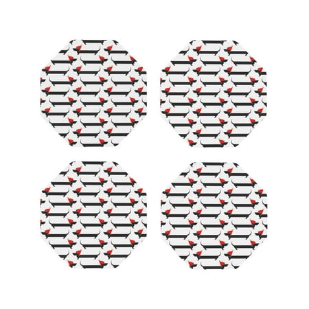 

Leather Coasters with Heat-resistant for Drinks Dachshund Dog Puppy No.1034 -标题2 Octagon