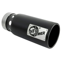 aFe Saturn 4S 4-inch Stainless Steel Intercooled Exhaust Tip - Black Finish, 4in Inlet x 5in Outlet x 12in Length