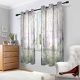 thumbnail image 2 of Yayeee Window Curtains Light Filtering 63"x52" Grommet Panel Pair Home Living Room Decor, Purple Deer, 2 of 7