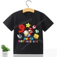thumbnail image 3 of Camiseta con número de Mario para niño, ropa de cumpleaños, camisetas de algodón para niños, camisetas de juego de dibujos animados, camiseta digital de verano para bebé, 3 of 5