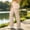 Beige womens pants 02, variant on MMJ Cargo Pants for Women Flare Leg High Waist Fleece Lined with Pockets Stretch Casual Trousers Full Length Comfortable Warm Outdoor Hiking Travel