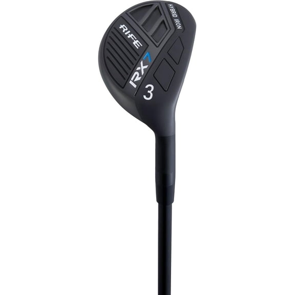 Rife Golf RX7 Tall Senior Men's Right Handed XXL Plus 2 Inches Over Standard Length Lite A Flex Graphite All True Utility Hybrid Iron #3 Ultra Forgiving Golf Club