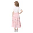 thumbnail image 4 of High Waisted Ruffle Soft Cotton Long Maxi Skirts with Elastic Waistband for Kid Girls 3-14 Years, 4 of 5
