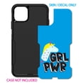 thumbnail image 2 of DistinctInk Custom SKIN / DECAL compatible with OtterBox Commuter for iPhone 11 (6.1" Screen) - Girl Power - GRL PWR - Unicorn Blue Background, 2 of 5