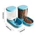 thumbnail image 2 of Automatic Cat Feeder and Water Dispenser in Set,Automatic Food Feeder and Waterer Set 3.8L with Pet Food Bowl for Small Medium Dog Pets Puppy Kitten Large Capacity(1 Gallon x 2,Sky Blue), 2 of 3
