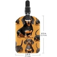 thumbnail image 6 of Square 2Pack PU Leather Dachshund Cruise Luggage Tag with Privacy Cover and Name ID Tag for Travel Handbags Backpacks Luggage Tags, 6 of 6