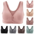 thumbnail image 2 of Women's Front Closure Cotton Bra Comfortable Wireless Full Coverage Bralette Comfort Everyday Breastfeeding Bra with Pads, 2 of 5