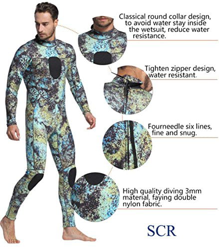 Dive&Sail Spearfishing Couple Suit Camo Skin Dive Wetsuit One Piece With H D1T7 