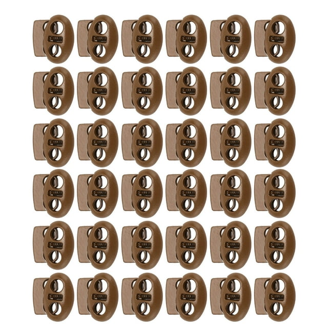 30 Pcs Ressort à Double Trou Verrouillage en Métal Matériau Solide Ressorts Faciles à Serrer pour Couvre-Visages Lacets Sacs à Dos