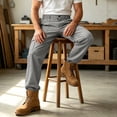 thumbnail image 4 of Jovrlynd Mens Cargo Pants Elastic Waist Button Loose Fit Outdoor Hiking Pants with Pockets, S-3XL, 4 of 9