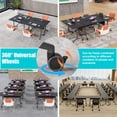 thumbnail image 5 of Conference Table 6ft,Folding Conference Room Table on Wheels,Mobile Flip Top Training Tables for Office,Meeting(6,Black,71" D X 23.6" W X 29.5" H), 5 of 7
