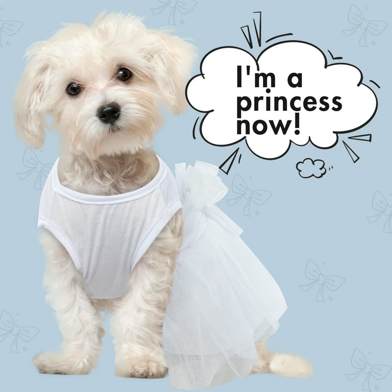 QBLEEV Dog White Wedding Dress for Small Medium Girl DogsSweet Dog White  Princess Dresses with Bowknot,Pet Lace Costume Summer Apparel Formal Clothes  for Wedding - Walmart.com