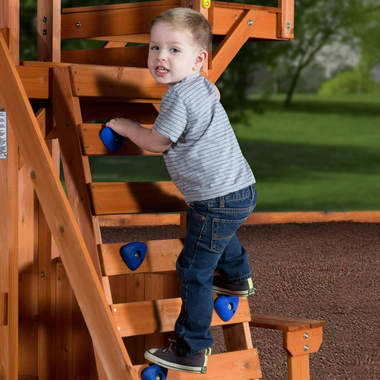 Backyard Discovery Peninsula Wooden Swing Set Walmart