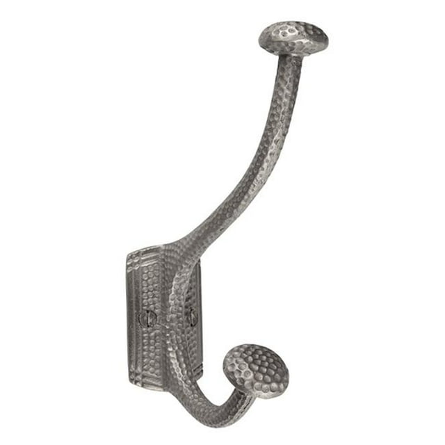 The Copper Factory Solid Cast Copper Robe and Coat Hook With Mushroom Motif in Satin Nickel Finish - CF128SN