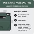 thumbnail image 3 of Zugu Case for 2021 iPad Mini 6/7 Gen (A17 Pro) - Slim Case - Apple Pencil Pocket - 5 ft. Drop Protection - Secure 7 Angle Magnetic Stand - Sleep/Wake Cover (Fits Models  A2567, A2568 , A2569) Slate, 3 of 5