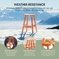 thumbnail image 4 of WestinTrends Malibu HDPE Outdoor Patio 29" Bar Stool Saddle Seat, Orange, 4 of 14