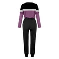 thumbnail image 3 of Aofany Two Piece Outfits for Women Loose Two-piece Sets Colorblock Long Sleeve Tops Casual Pants Sweatsuit Lounge Workout Sets for Women, 3 of 4