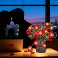 thumbnail image 1 of GFHFHITJ Valentines String Light LED Rose Flower String Lights Day Light Decoration Lights, 1 of 5