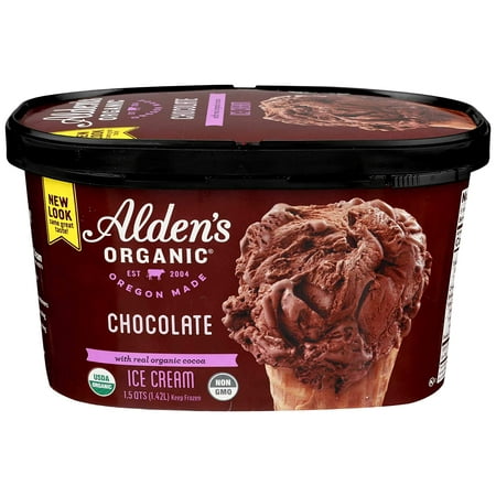 Aldens Organic Chocolate Ice Cream 48 Fluid Ounce – 3 per case.
