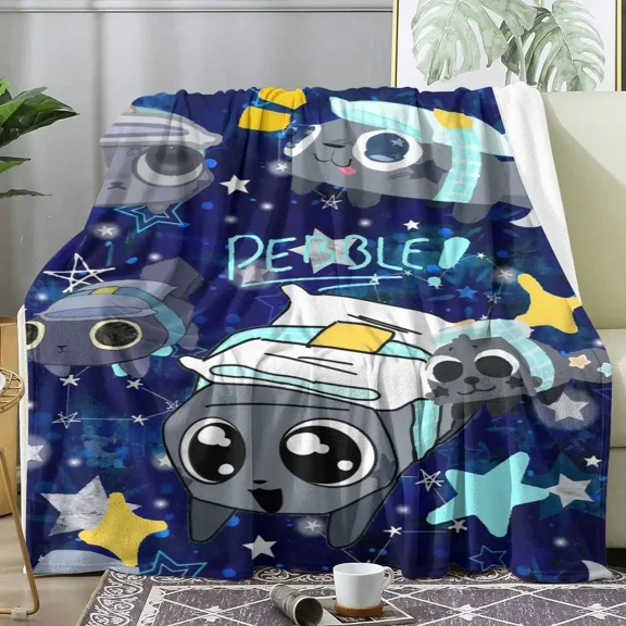 D Dandys World Pebble F Soft, Lightweight Breathable Summer Nap For Sofa Home Travel Flannel Blanket
