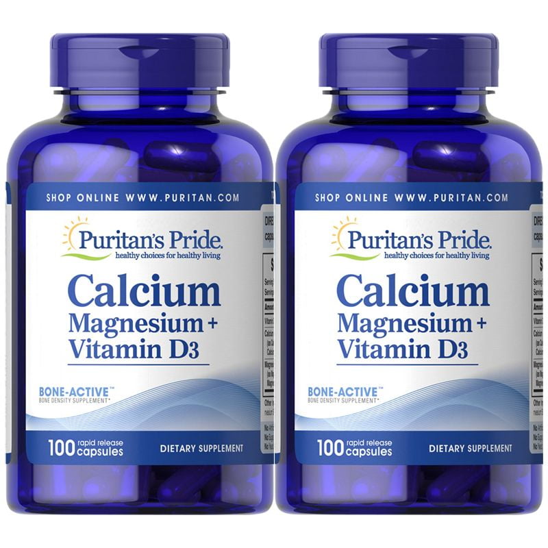 Puritan's Pride Calcium Magnesium Citrate plus Vitamin D (2 PACK