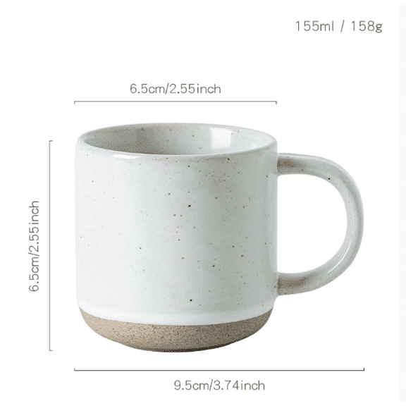 Color Ceramic Mini Espresso Cups Set , 5 oz Mugs with Handle, Porcelain Coffee Mugs Demitasse Cups, Modern Style Cups, Microwave Dishwasher Safe Suit for Espresso Machine