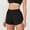 Black, variant on High Waist High Split Running Shorts With Built-In Liner For Women, Solid Stretch Moisture Wicking Workout Gym Bottoms, Lightweight Pocket Active Pants For Daily Fitness Summer Casual Wear