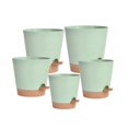 thumbnail image 5 of 5 Pack 5 Inch Self Watering Pots for Indoor Plants, Flower Pots Planter with Drainage Holes and Wick Rope, 5 of 5
