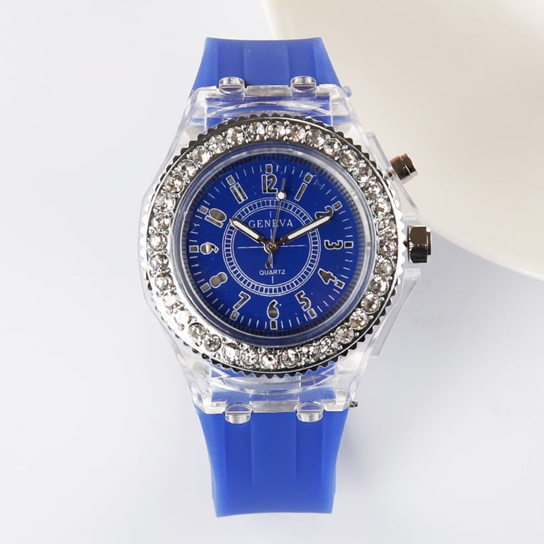 Weicam 6 Pcs Watches Women Men Luminous Colorful Lights  display picture 1