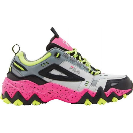 Women's Fila Oakmont TR Sneaker Glacier Grey/Black/Pink Glow 8.5 M
