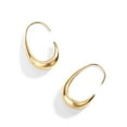PAVOI 14K Gold Plated 925 Sterling Silver Post Monet Oval Chunky Lightweight Hoop Earrings for Women in Rose Gold