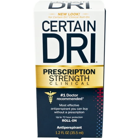 Certain Dri Clinical Prescription Strength Anti-Perspirant providing up to 72 hour protection from excessive sweating, 1.2 Oz (Best Men's Antiperspirant For Excessive Sweating)