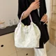 thumbnail image 2 of Bolso de hombro de algodón con diseño de retazos frescos para mujer, bolso de mano elegante y dulce, de gran capacidad, 2024, 2 of 5