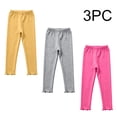 thumbnail image 6 of 3 Pack Girls Leggings Cotton Tights for Toddler Kids Soft Pants, 6 of 9