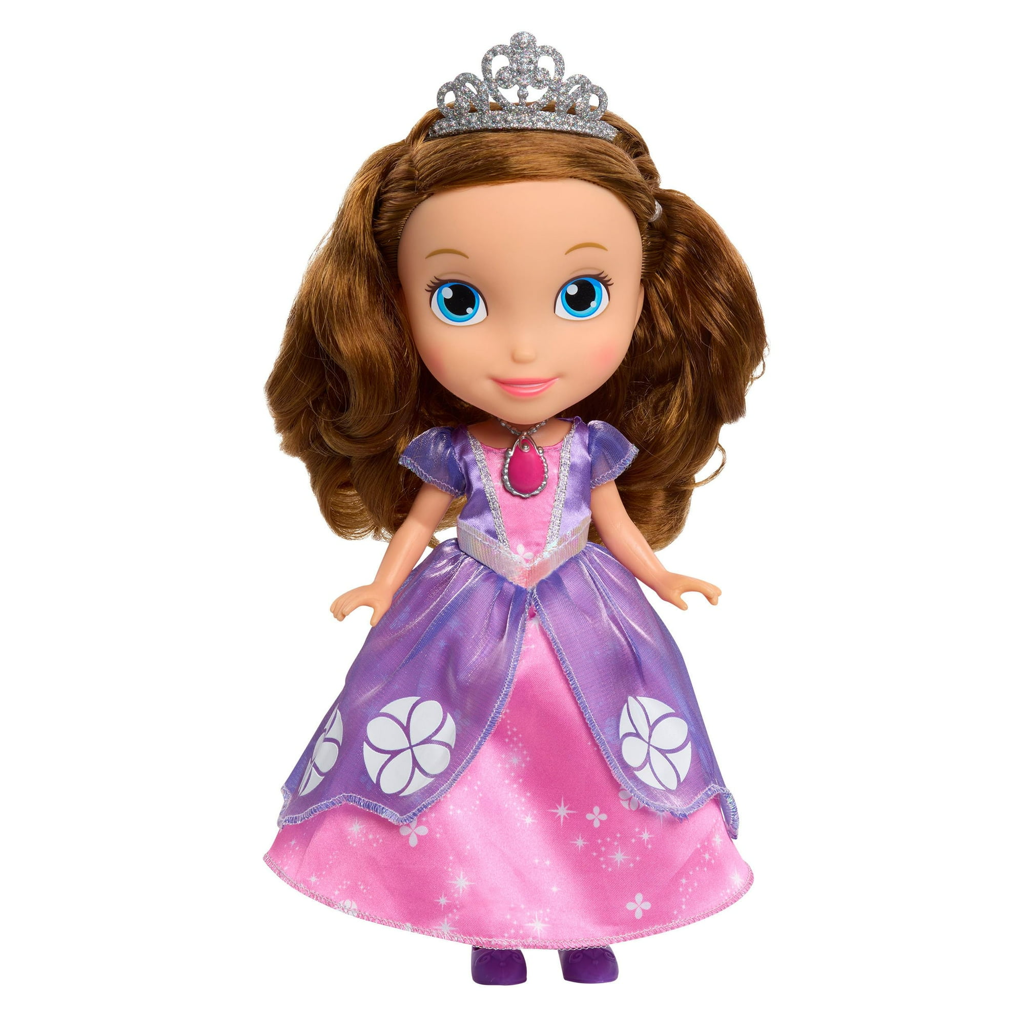 Sofia The First Royal Sofia Doll 10.5 inches Brown Hair Pink And Purple Dress Preschool Kids Toys For Ages 3 Up By Just Play
