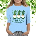 thumbnail image 2 of Girls Sweater Shirts Girls Long Sleeve Shirt Warm Kids St. Paddy's Day Printed 3/4 Quarter Sleeve T Shirt Tops Peplum Casual, 2 of 4