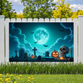 thumbnail image 6 of Spooky Design Halloween Banner Scary Pumpkin Graveyard Scene for Party Decoration Haunted House Outdoor Celebration, 6 of 9
