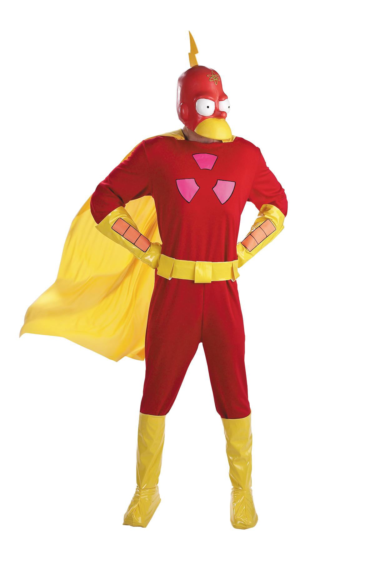 Adult TV Show The Simpsons Superhero Radioactive Man Classic Muscle Hero Costume