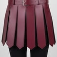thumbnail image 4 of Jiibva Men's Gladiator Costume PU Leather Gladiator Kilt Skirt Punk Style Skirt Belt, 4 of 7