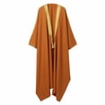 thumbnail image 3 of Male Solid Color Long Sleeve Robe - Arabic Style Middle Eastern Thobe - Polyester/Spandex Blend for Warmth and Comfort, 3 of 5