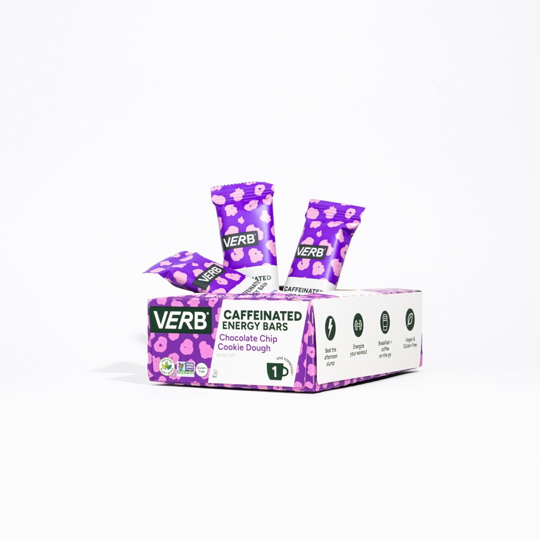 Verb Caffeinated Snack Bars, Chocolate Chip Cookie Dough 16ct box