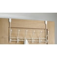 thumbnail image 3 of Richelieu 72701 20-3/8" Wide 6 Hook Over The Door Metal Coat Rack - White, 3 of 4