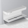 thumbnail image 4 of Portarrollos de papel higiénico montado en la pared sin taladro para baño (blanco), 4 of 5