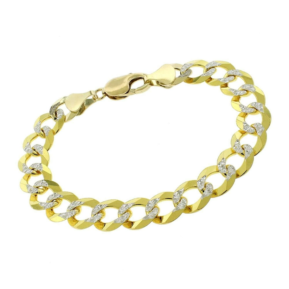 Next Level Jewelry - 14K Yellow Gold 11MM Solid Cuban Curb Link Diamond ...