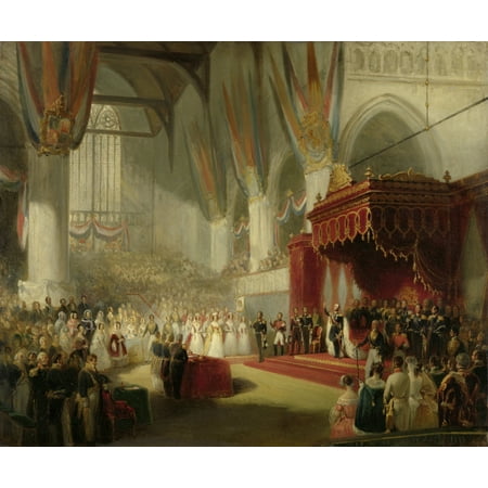 The Inauguration Of King William Ii In The Nieuwe Kerk (New Church) In Amsterdam On Nov 28 Canvas Art - (24 x 18)