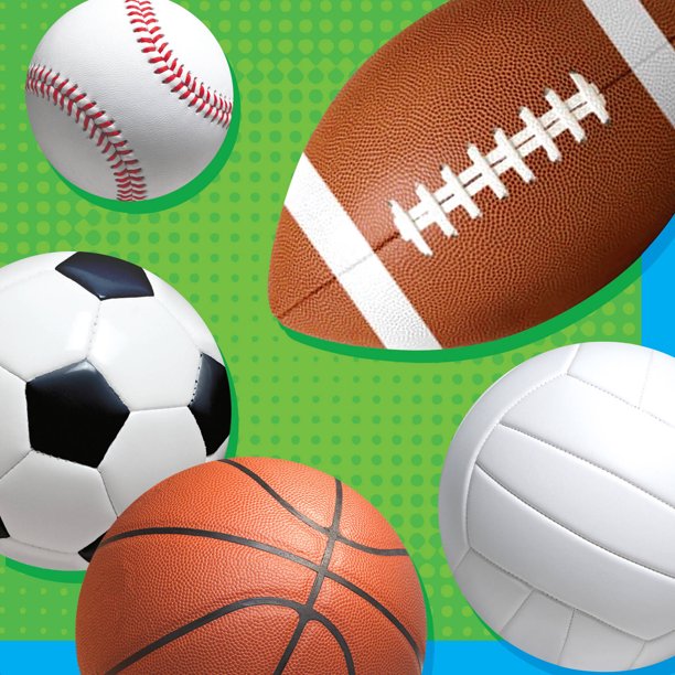 Celebrate Sports Napkins, 16pk